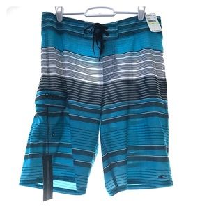 O’NEILL Blue striped board surf shorts 30W